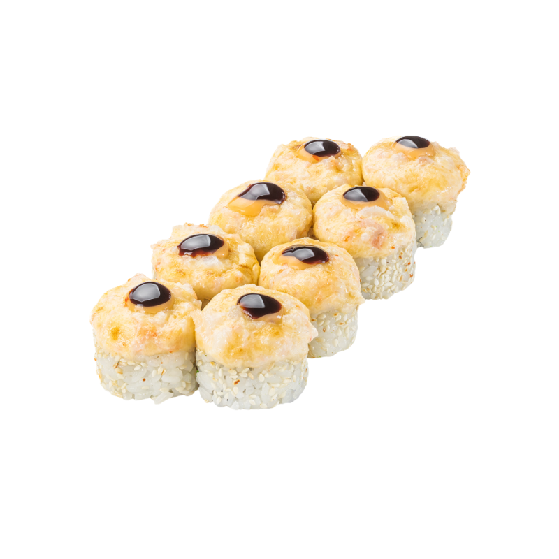 Baked roll with shrimp